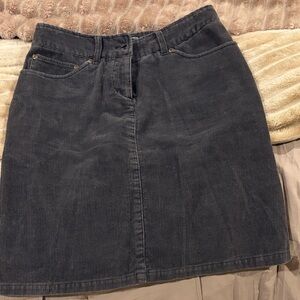 H&M Dark Gray Corduroy Mini Skirt